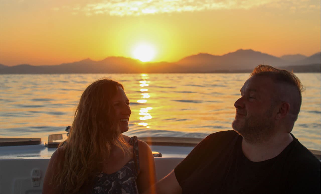 Weinprobe bei Sonnenuntergang Foto 3