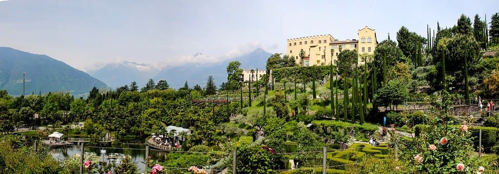 landscape over Meran, south tyrol, italy