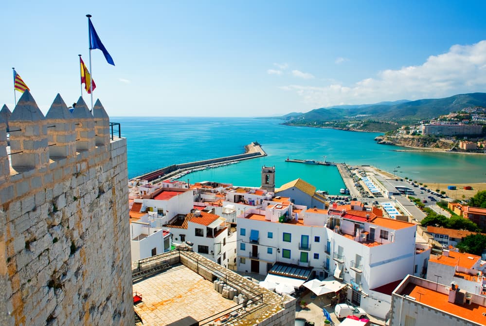 Veduta del porto di Peniscola Valencia, Spagna