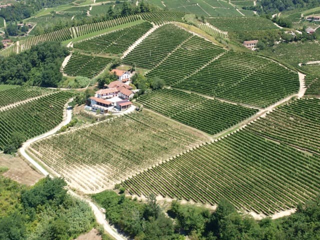 Bird view of the Manera Fratelli estate located in Italy