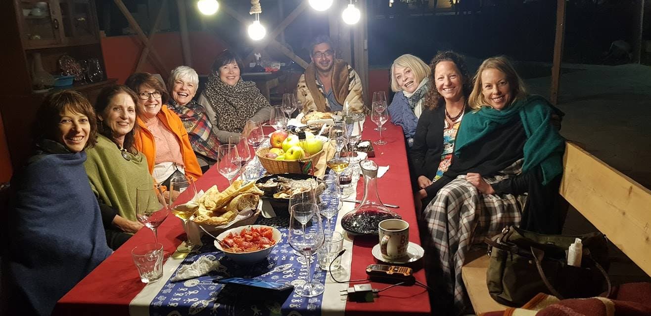 Wein und Mittag-/Abendessen