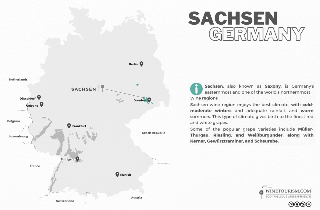 Sachsen Wine Map