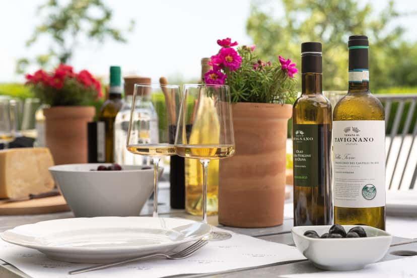 Auswahlverkostung im Tenuta di Tavignano