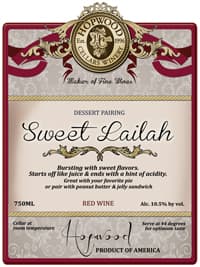 Sweet Lailah - Hopwood Cellars Winery