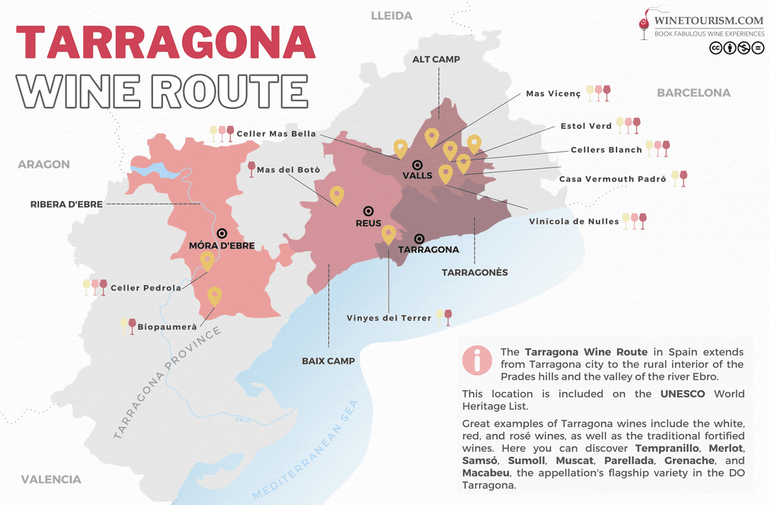 Tarragona Wine Route Map (2)