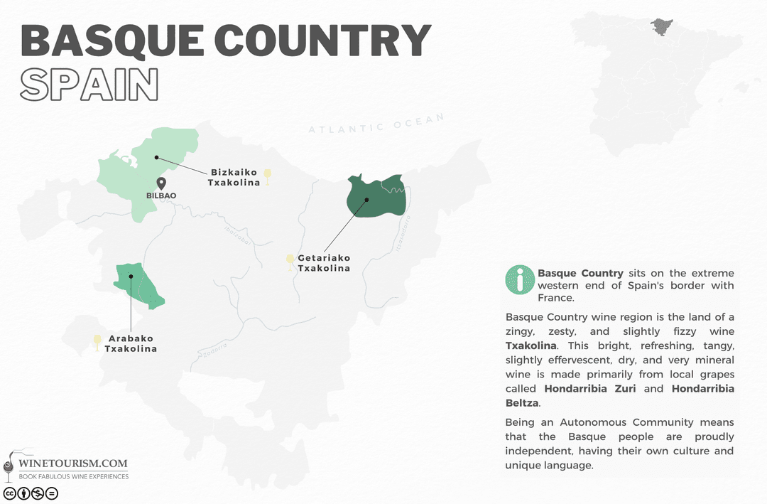 Basque Country Wine Map