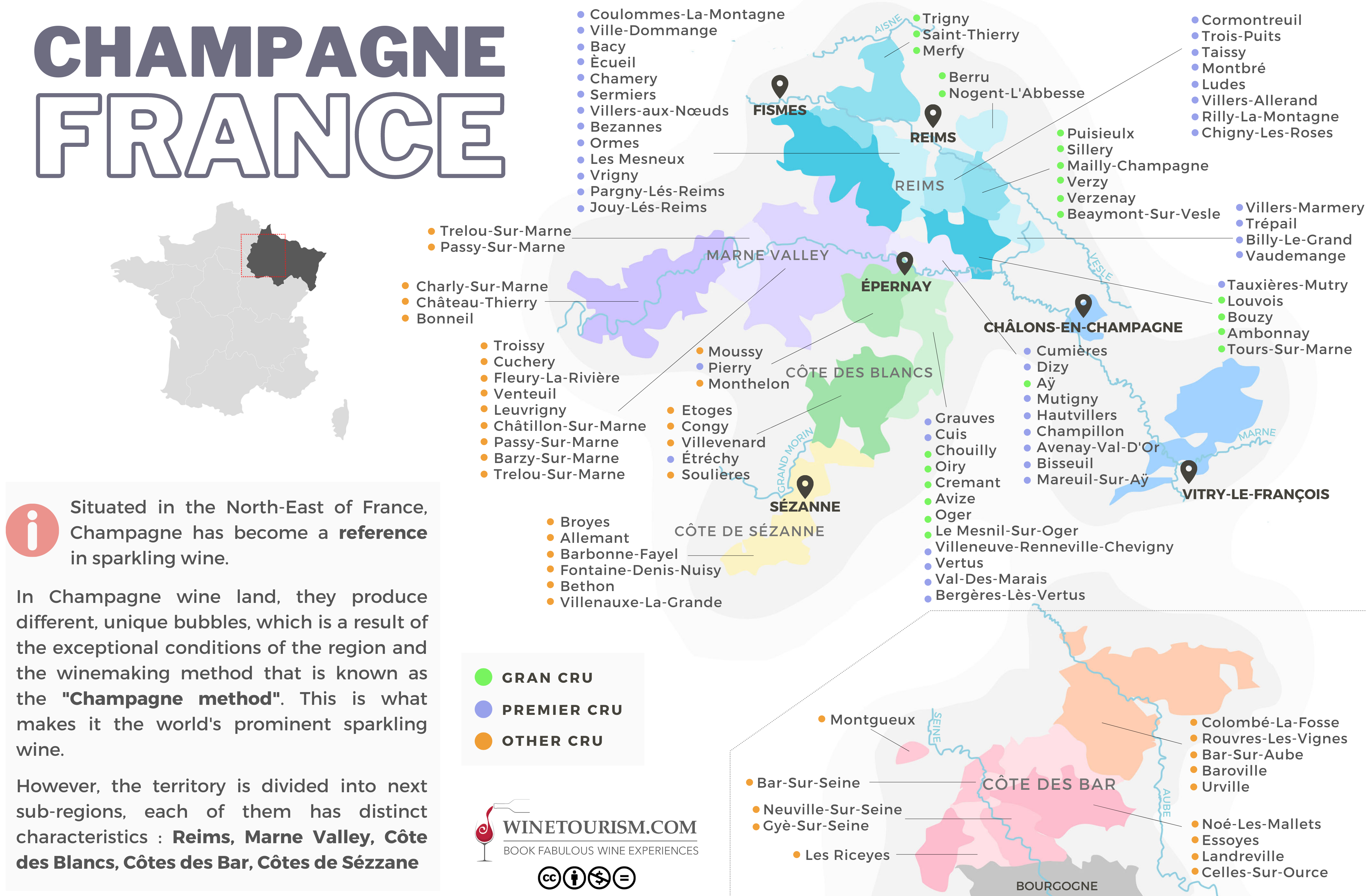 Champagne Wine Map