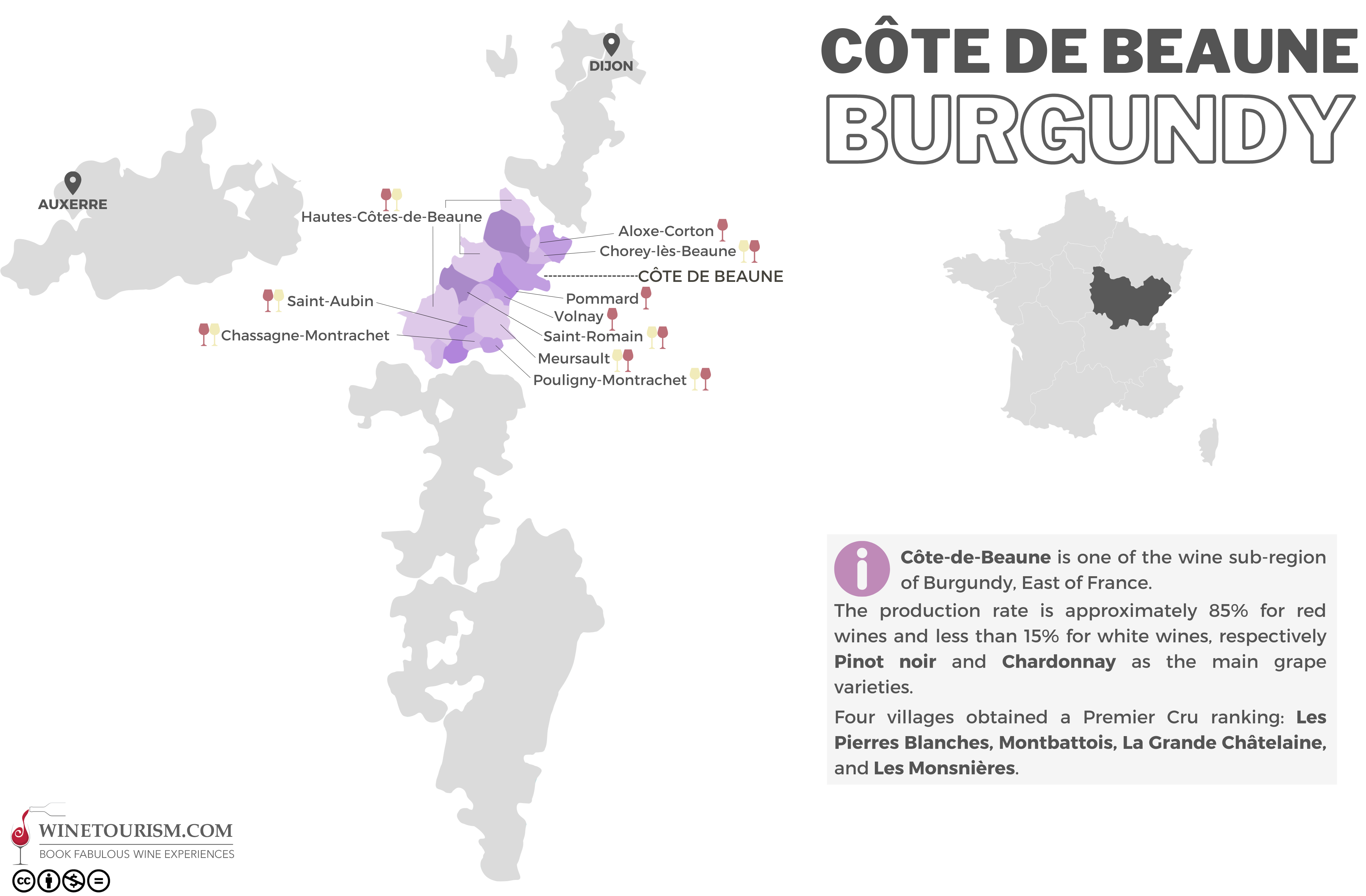 C&ocirc;tes De Beaune-wine-map