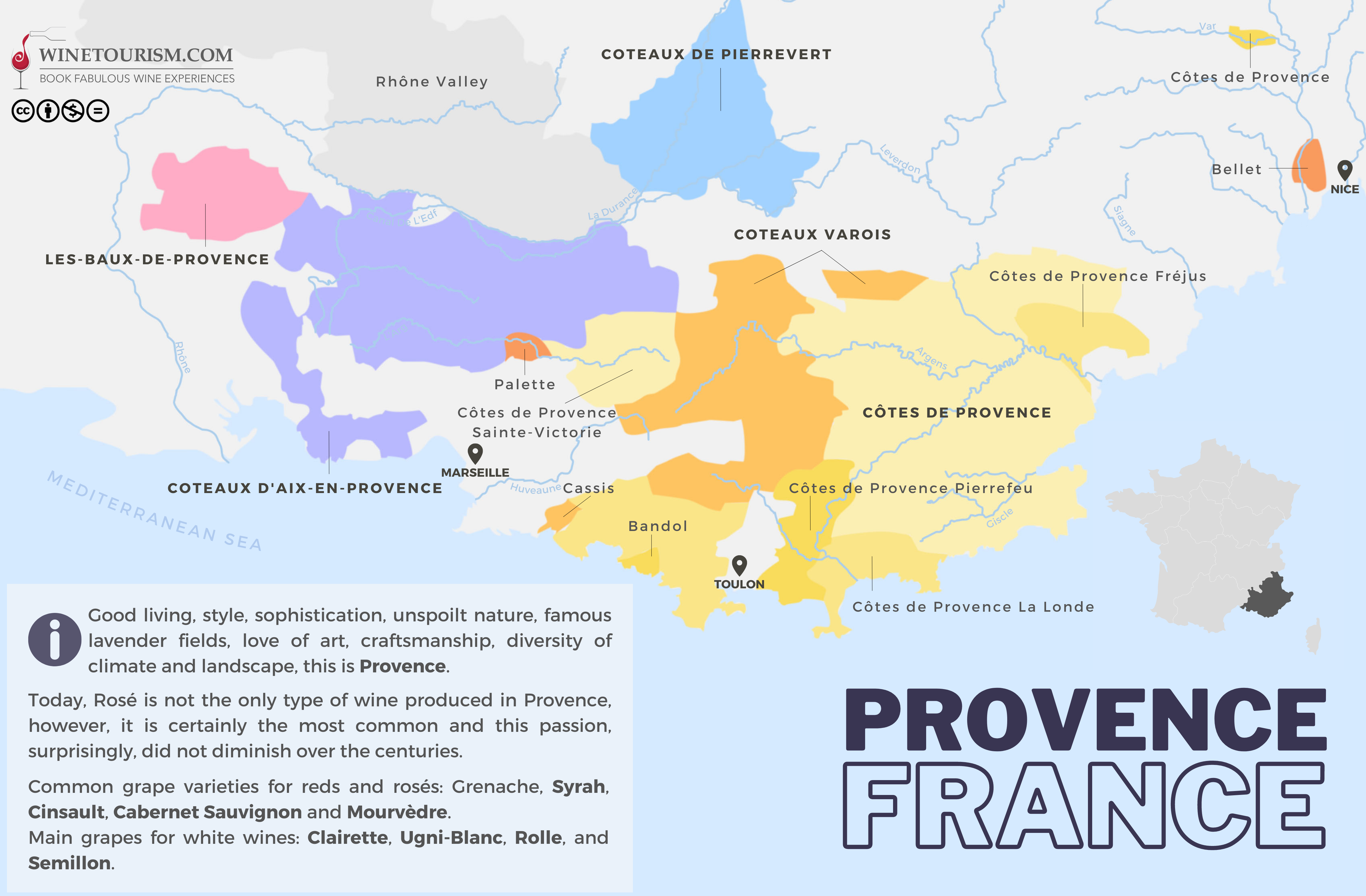 Provence Wine Map