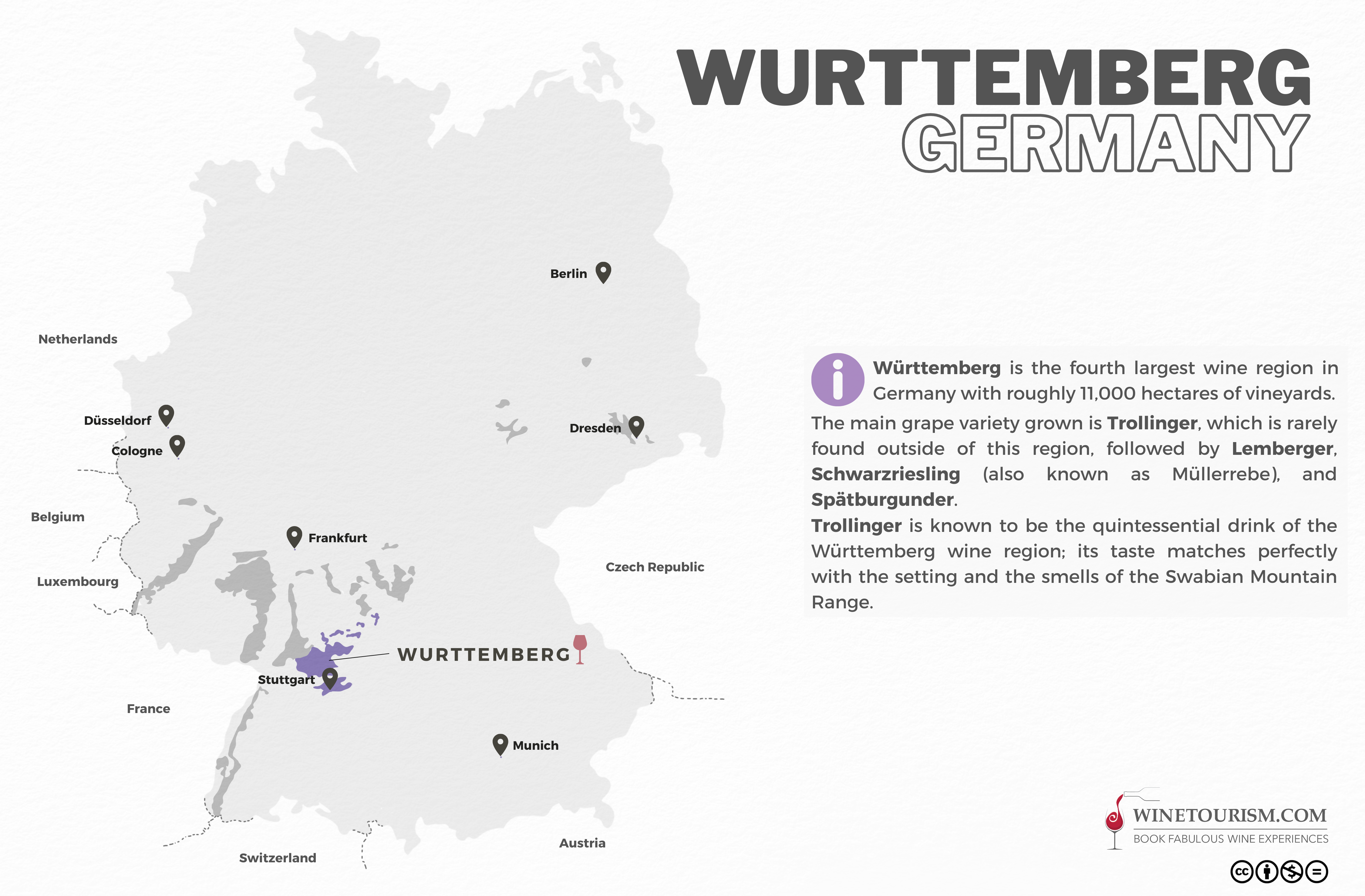 Carte des vins de Wurtemberg