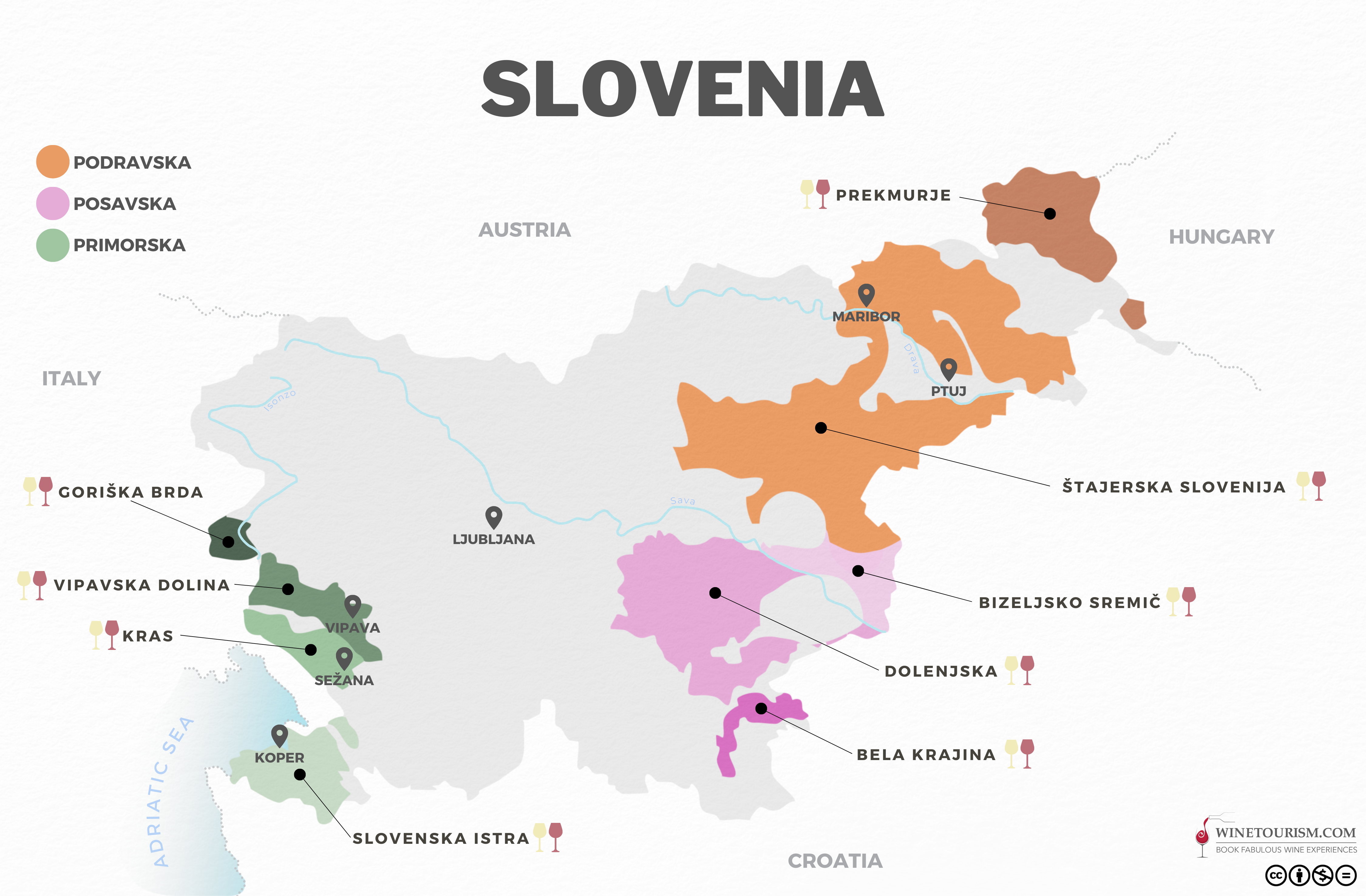 Slovenia Wine Map